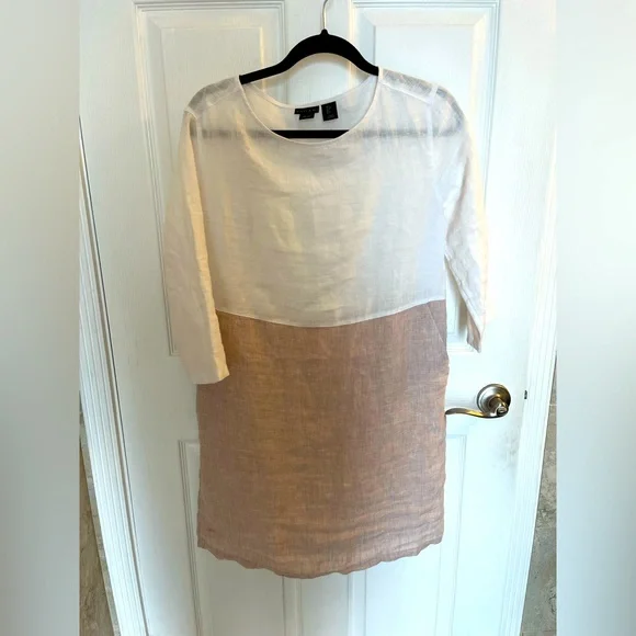 Tahari | Dresses | Tahari Linen White And Blush Color Block 34 Sleeve Shift Dress Size Small | Poshmark Tahari | Dresses | Tahari Linen White And Blush Color Block 34 Sleeve Shift Dress Size Small | Poshmark